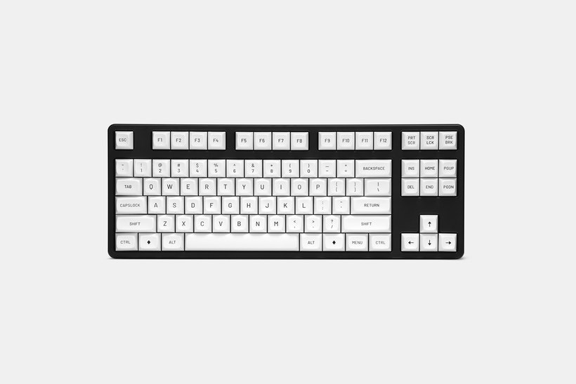 Drop MT3 Black-ON-White Keycap Set